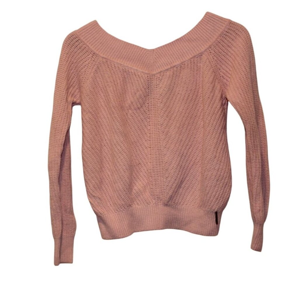 Abercrombie & Fitch Womens Ribbed Knit Sweater XS Pink